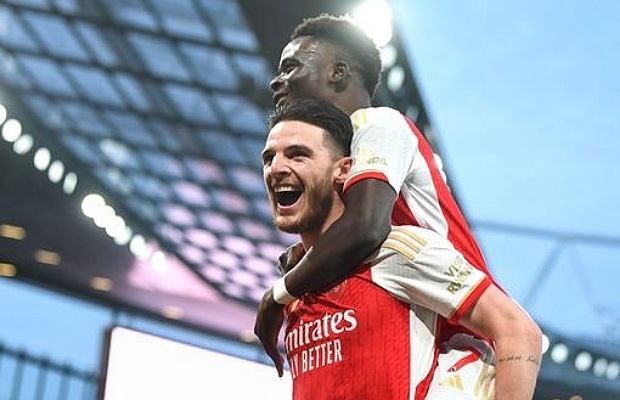 Declan Rice Bukayo Saka Arsenal