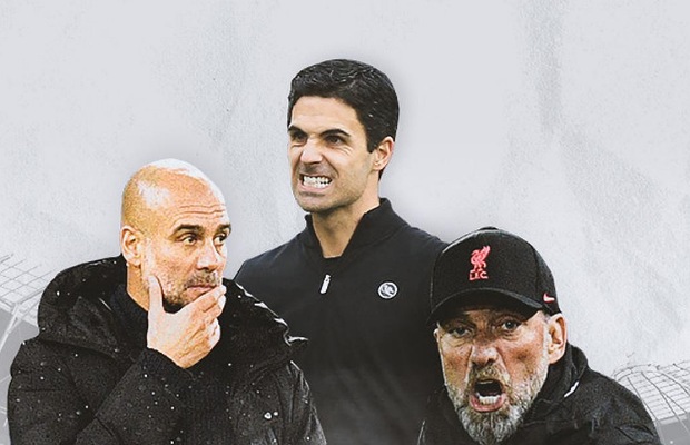 Arteta - Arsenal Klopp - Liverpool Guardiola - Manchester City