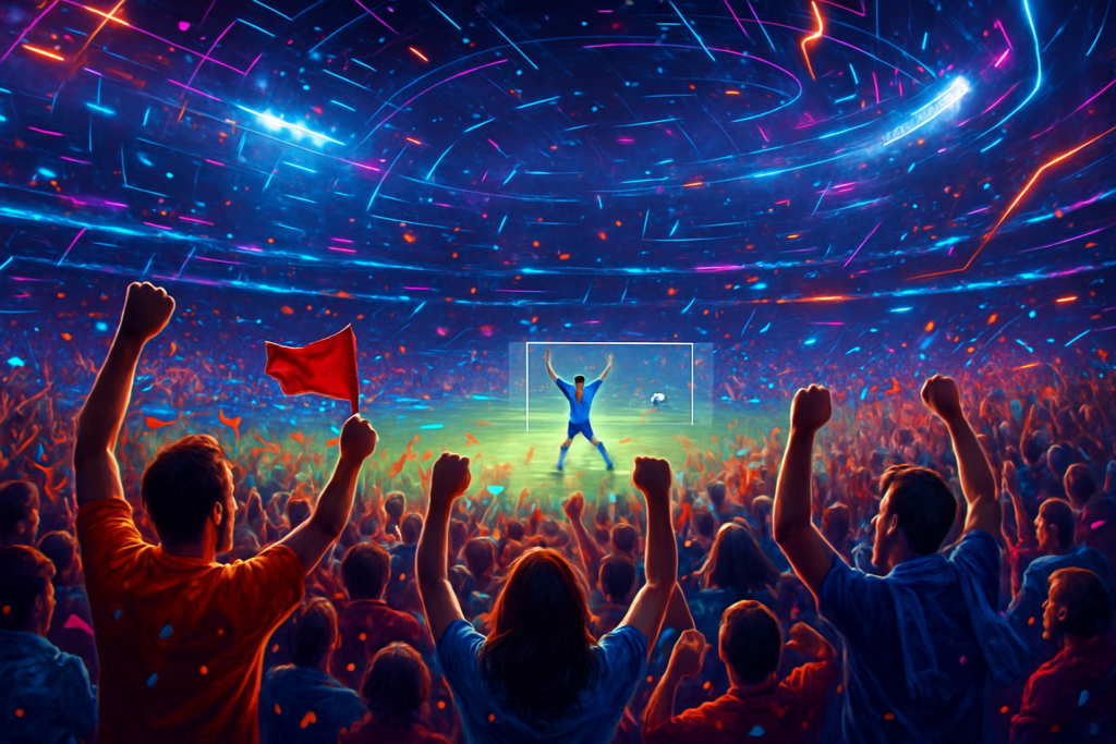 football fans goal
