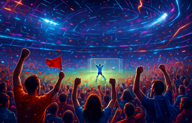 football fans goal